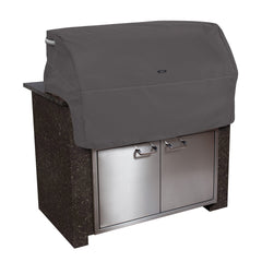 Classic Accessories Ravenna front view showing full taupe coverage and tailored fit
