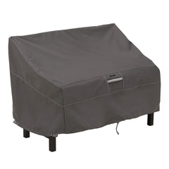Classic Accessories Ravenna front view showing full loveseat coverage and curb appeal