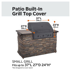 Classic Accessories padded handle detail on Ravenna cover for easy removal and grip