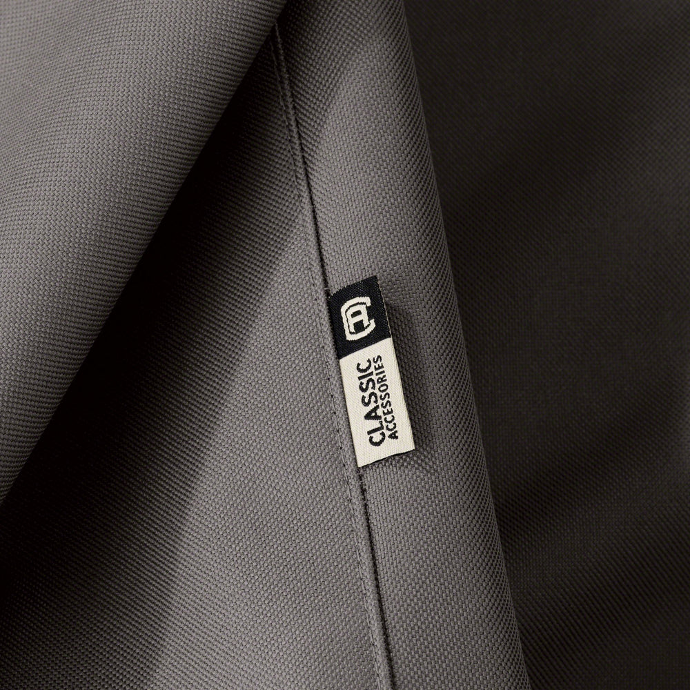 Classic Accessories Ravenna neatly folded for storage demonstrating compact convenience