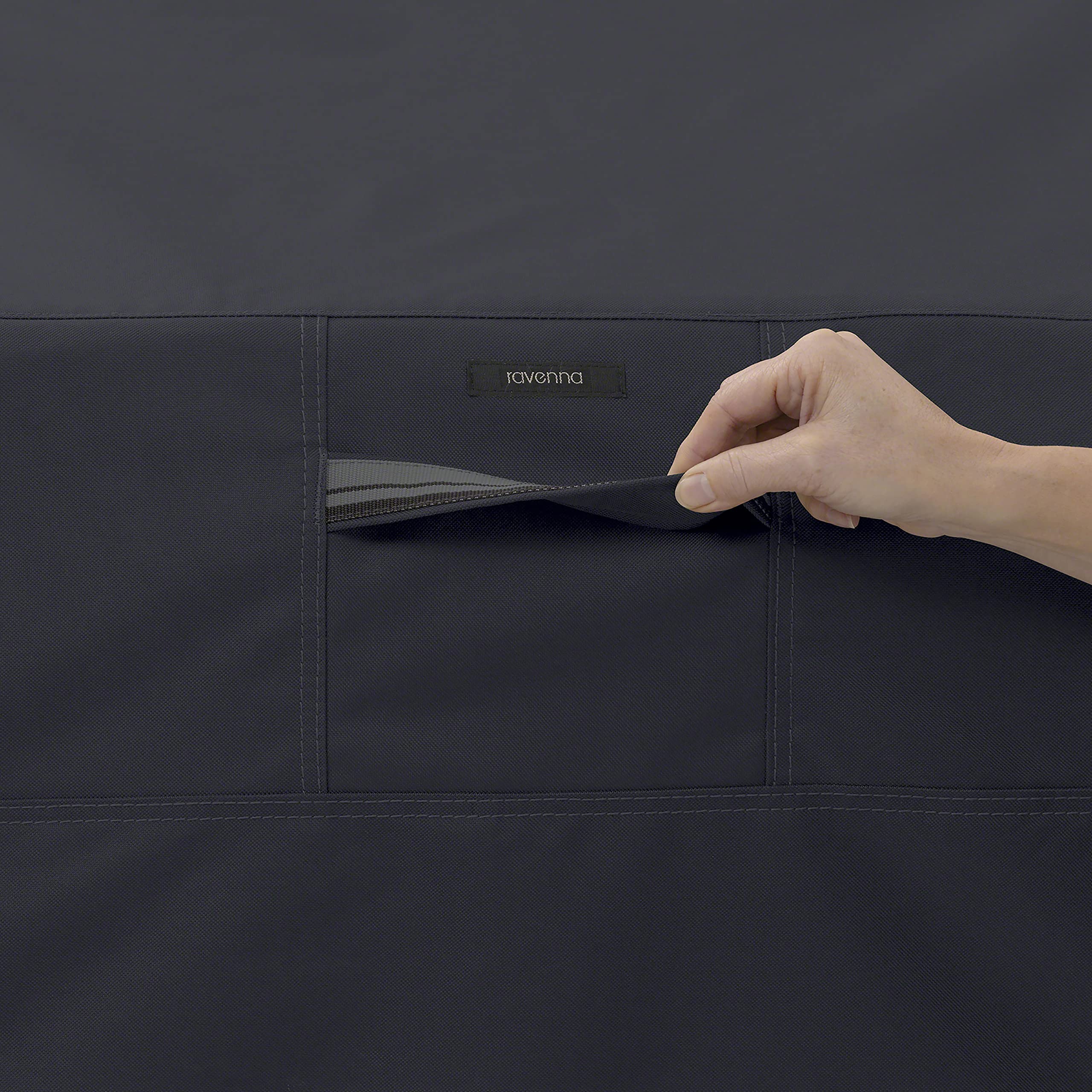 Classic Accessories Ravenna WindLock strap and buckle securing cover against strong winds