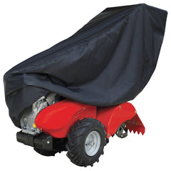 Classic Accessories rototiller cover front view showing full fit and protection benefit