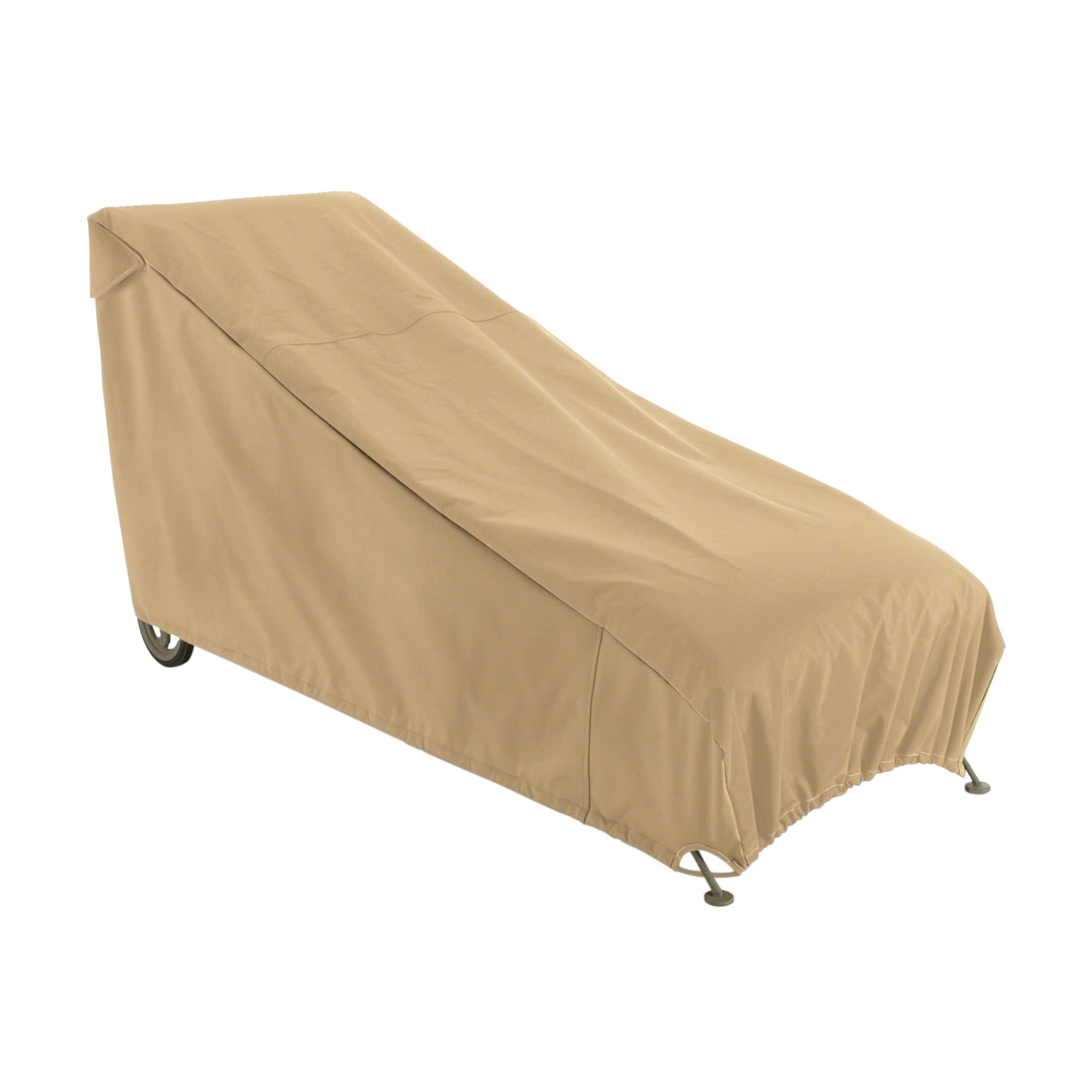 Classic Accessories front view showing full chaise cover and curb appeal