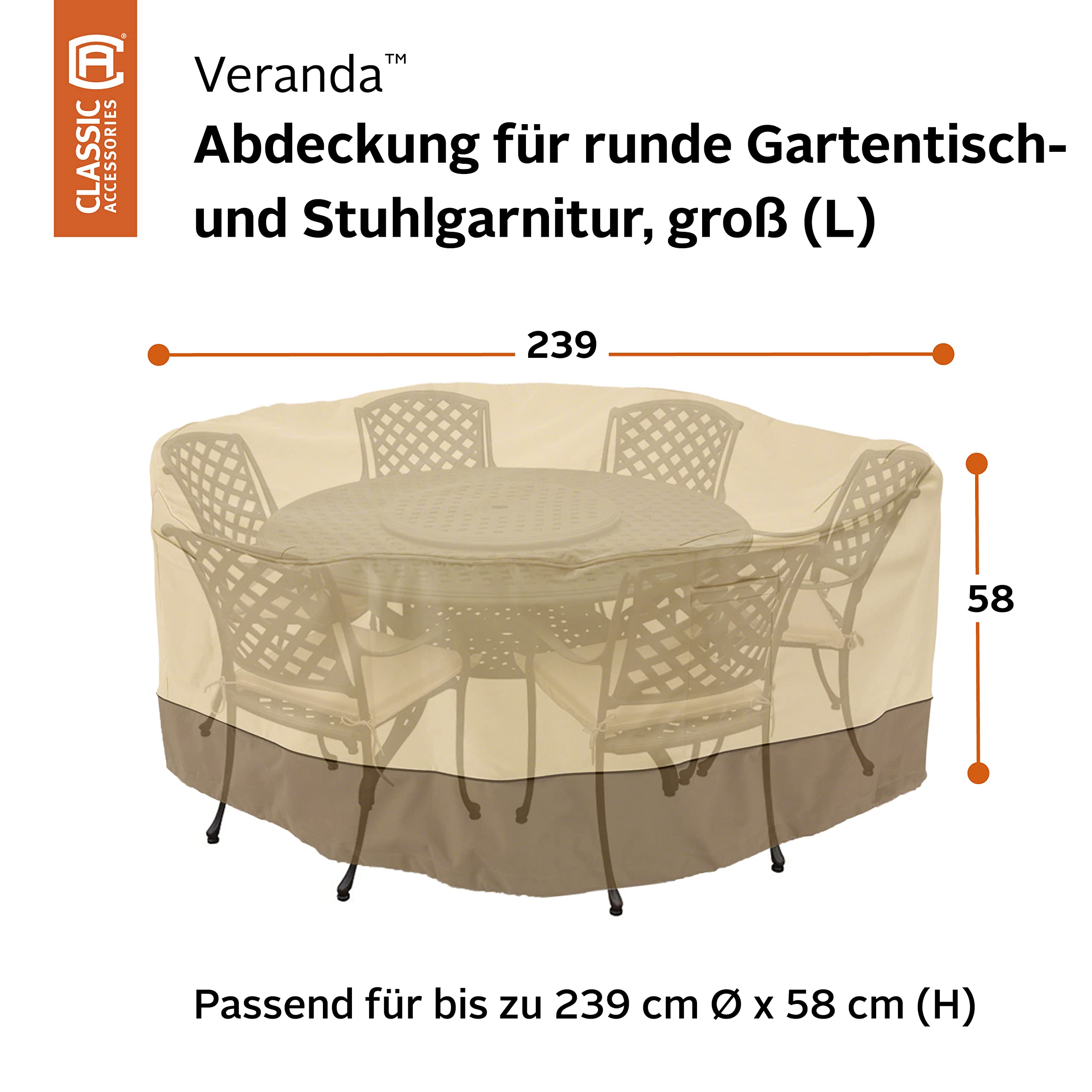 Classic Accessories Veranda fabric close-up highlighting woven Gardelle texture and durability
