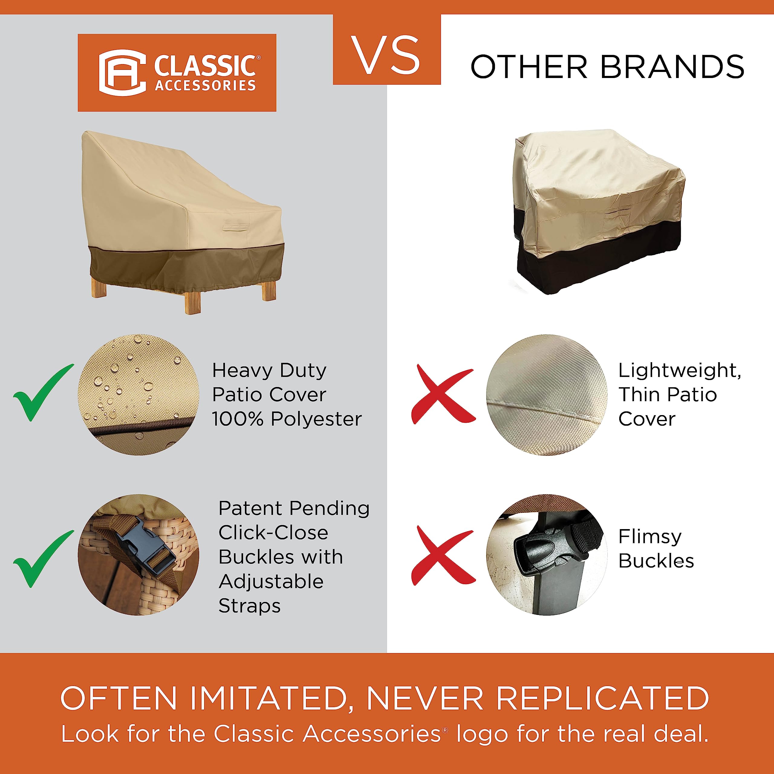 Classic Accessories fabric close-up showing Gardelle texture and durable finish