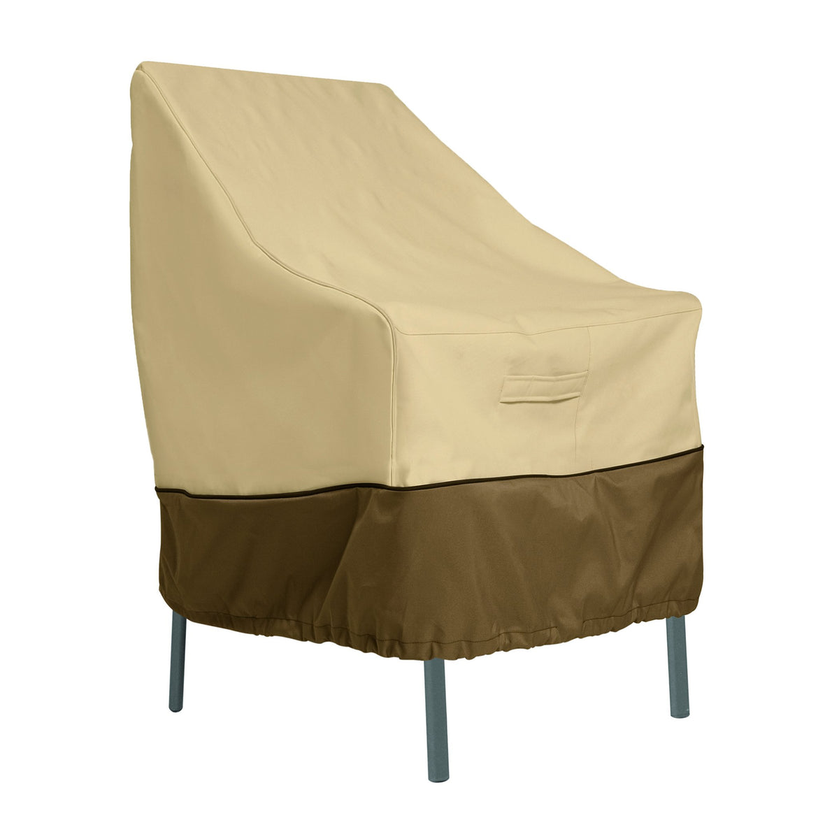 Classic Accessories Veranda front view showing full chair protection and clean profile