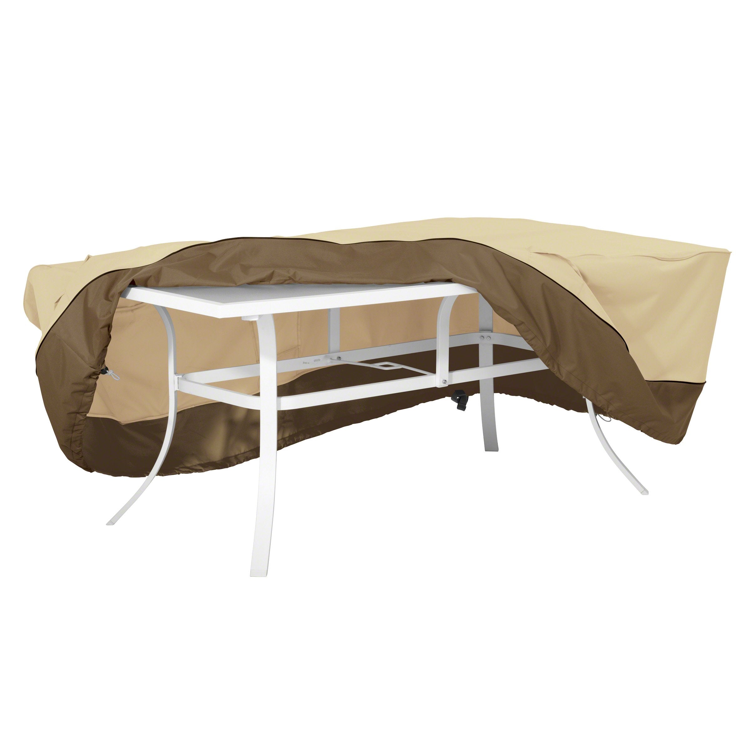 Classic Accessories Veranda on a patio setting demonstrating finished look
