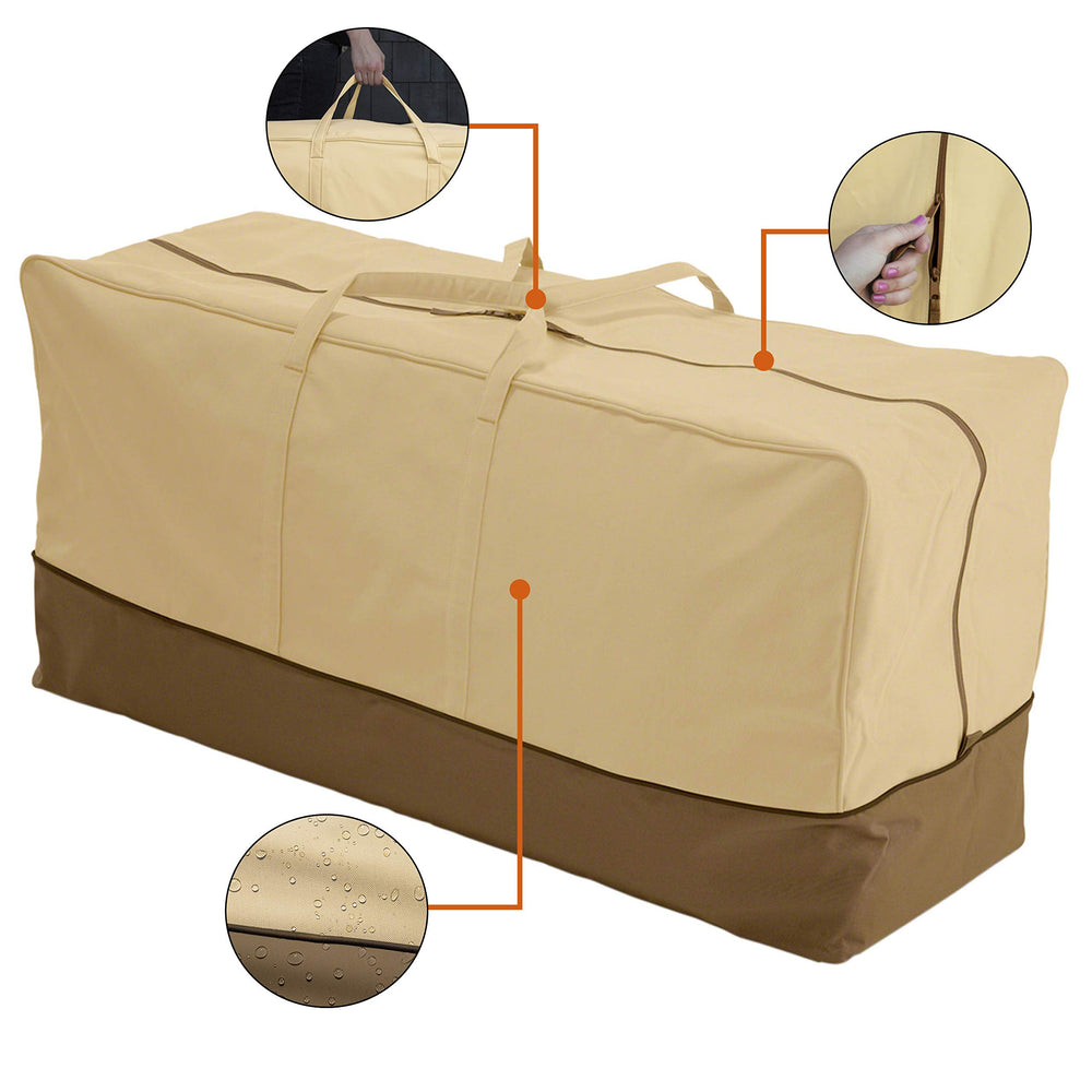 Classic Accessories Veranda open with cushions inside demonstrating easy loading and capacity