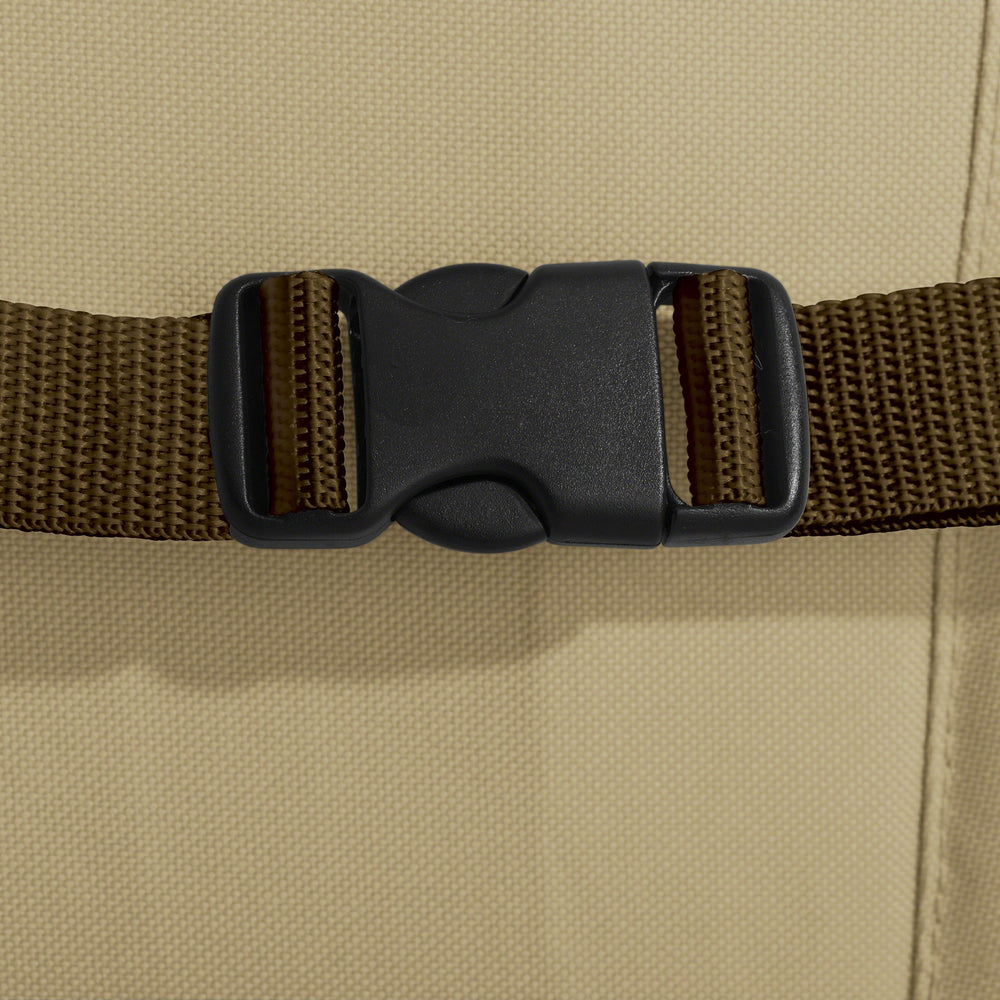 Classic Accessories padded handle detail for easier cover removal and fitting