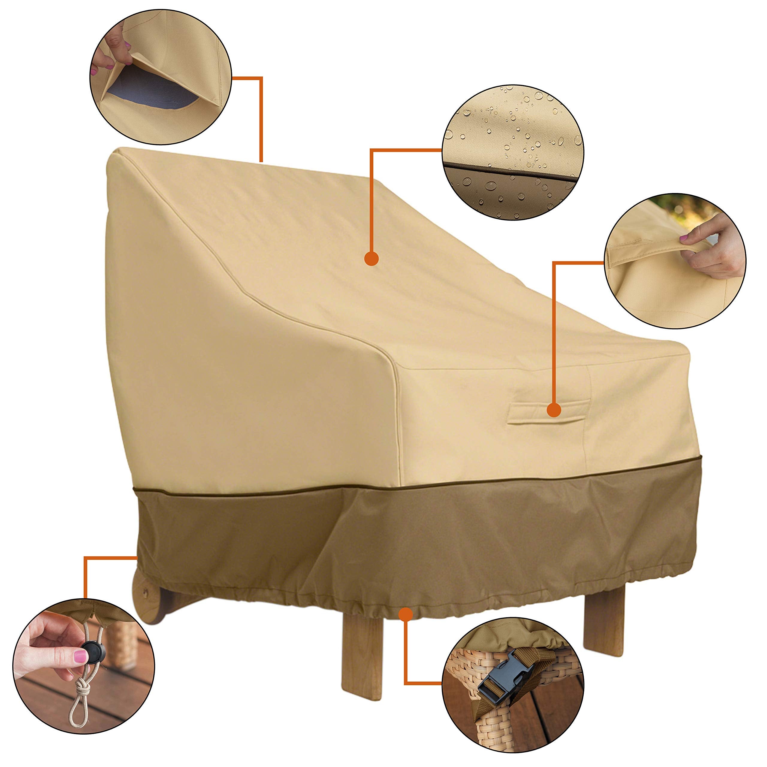 Classic Accessories padded handle detail for easier removal and comfort