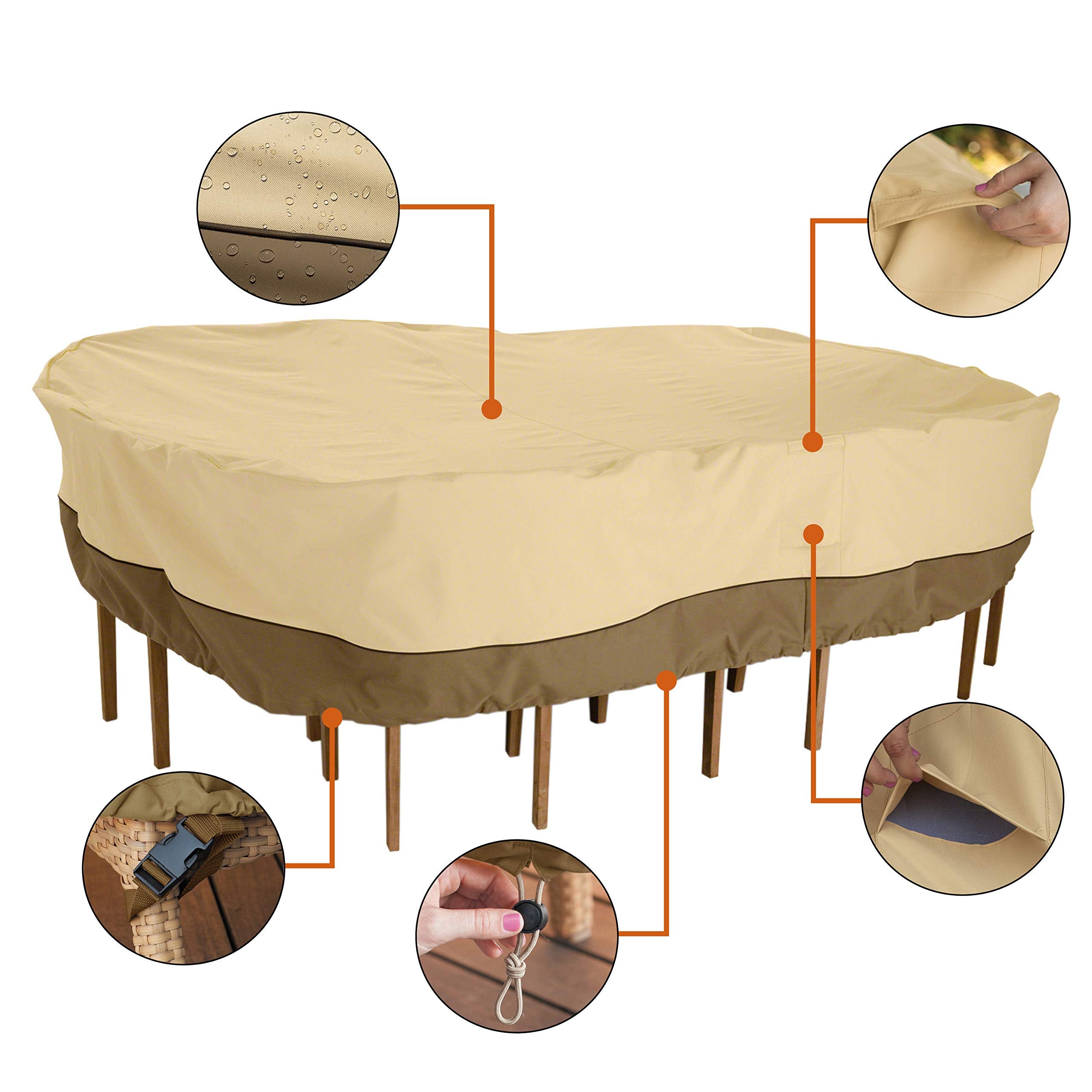 Classic Accessories Veranda padded handle close-up eases removal and carrying