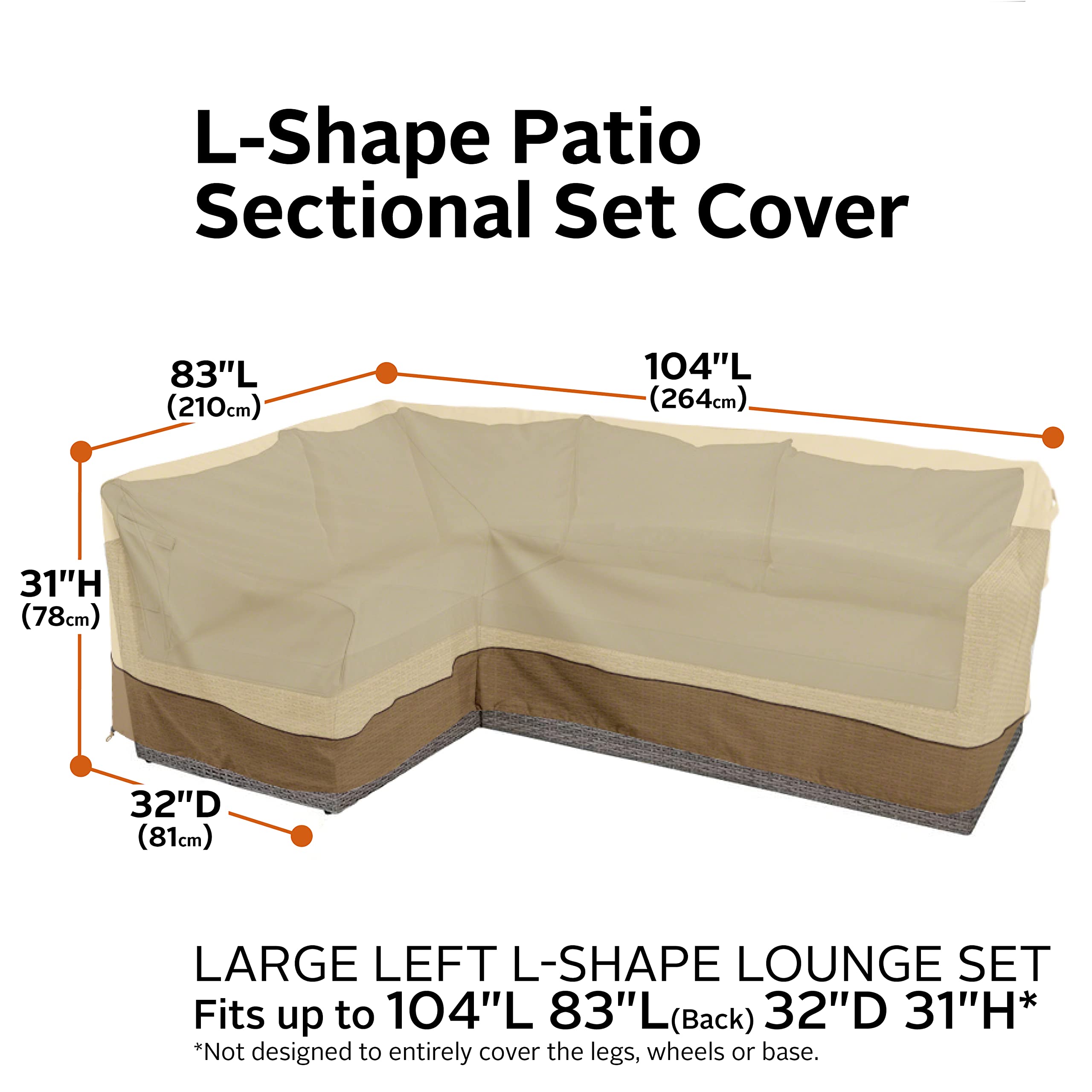 Classic Accessories side profile of left-facing cover demonstrating tailored fit