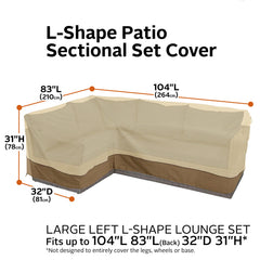 Classic Accessories side profile of left-facing cover demonstrating tailored fit