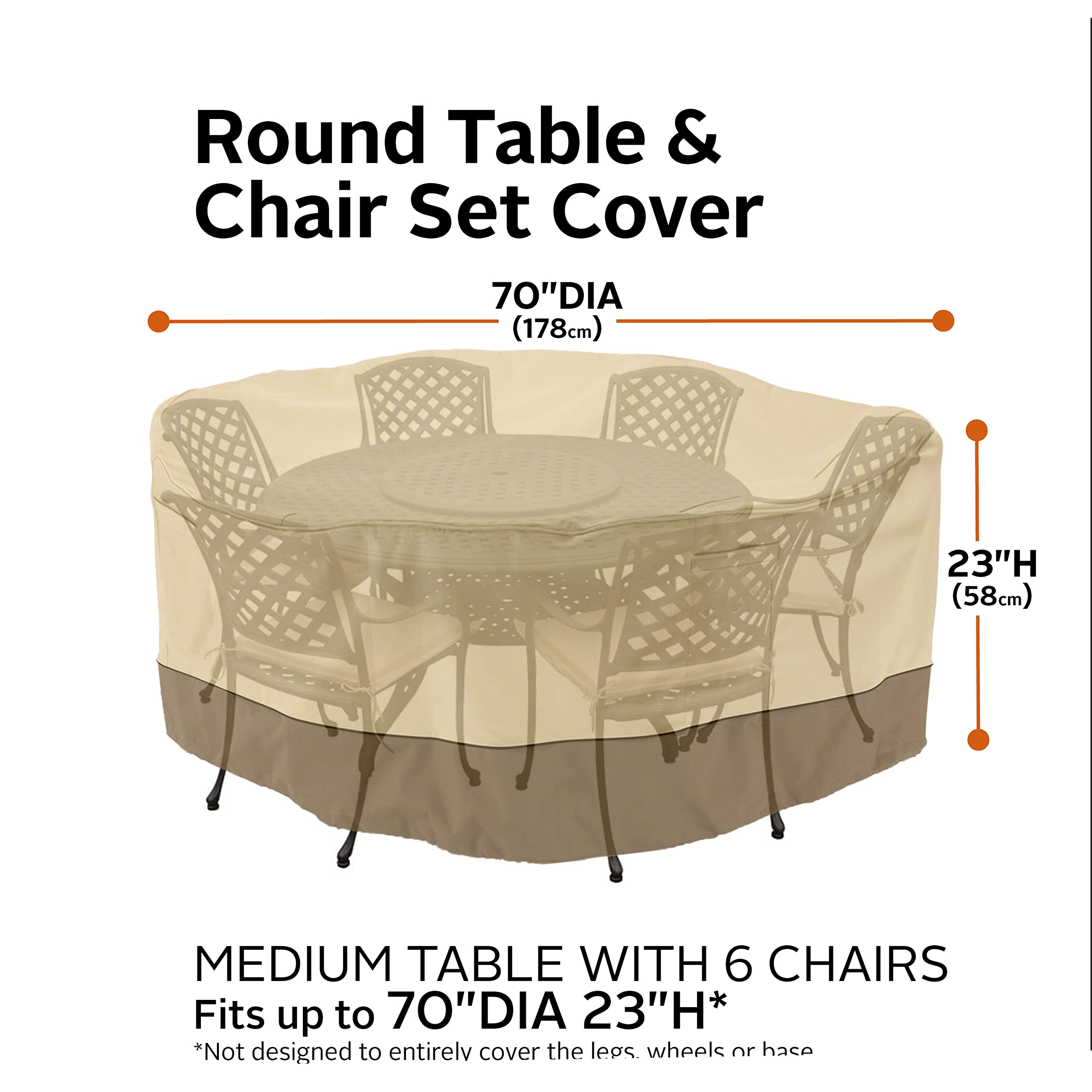 Classic Accessories Veranda side profile showing skirt and full-coverage benefit