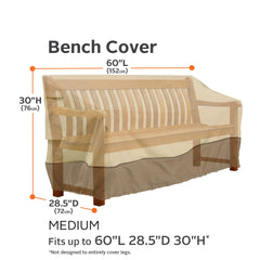 Classic Accessories side splash guard skirt protecting bench base from splashes