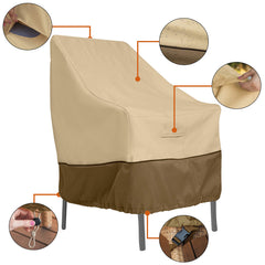 Classic Accessories Veranda water repellency demo shedding raindrops to protect chair