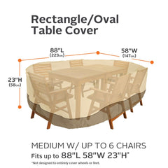 Classic Accessories water-resistant laminated backing detail protecting furniture