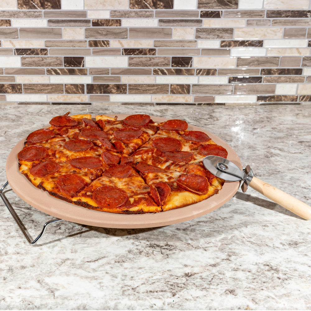 Classic Cuisine close-up of porous stone texture that wicks moisture for crisp crusts