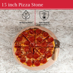 Classic Cuisine stone placed on a gas grill producing restaurant-style pizza crispness outdoors