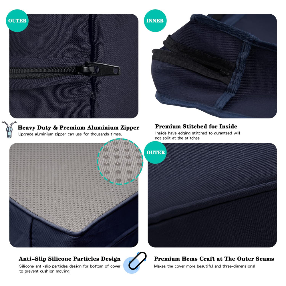ClawsCover underside anti-slip silicone particles preventing cushion movement
