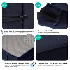 ClawsCover underside anti-slip silicone particles preventing cushion movement