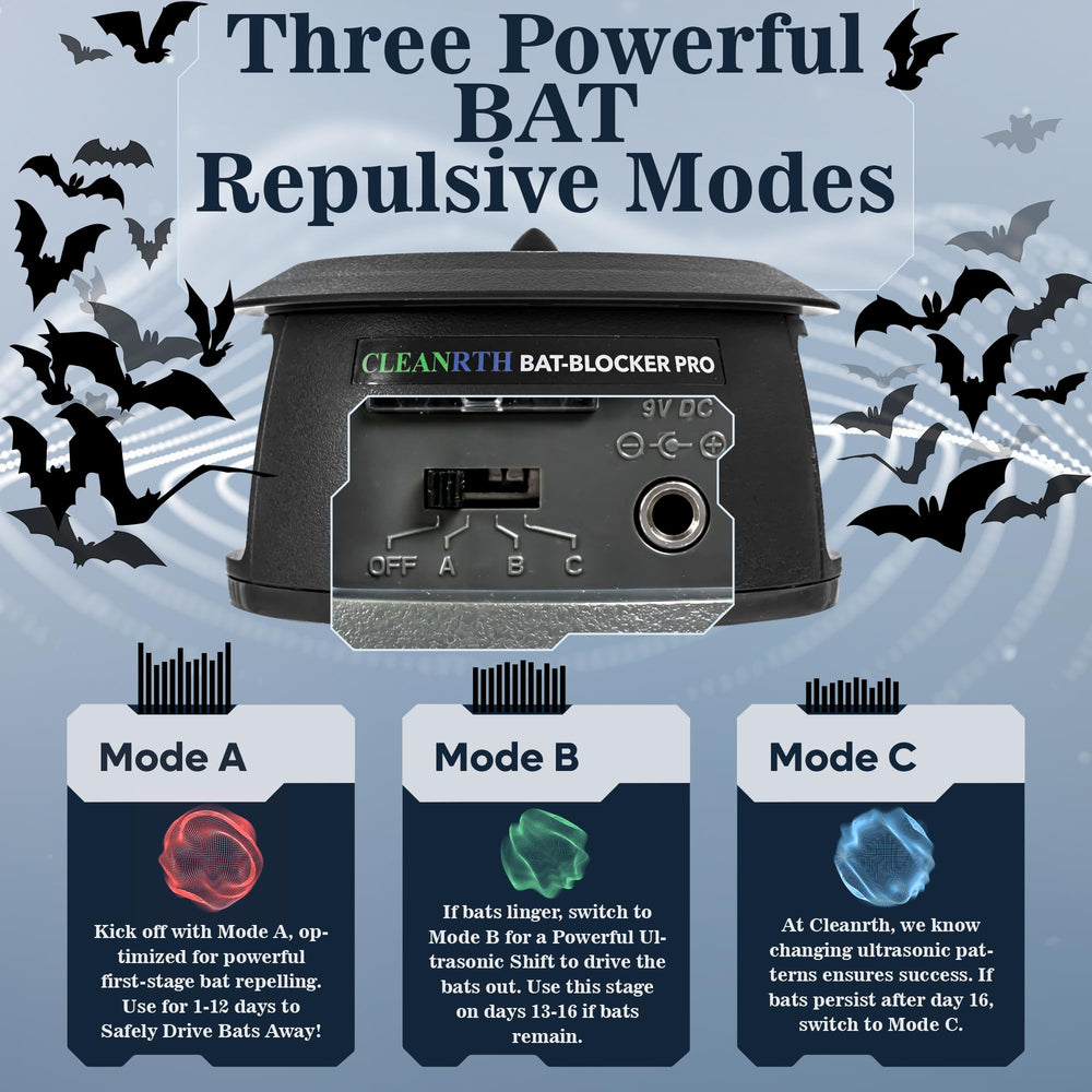 CLEANRTH close-up of three speakers highlighting multi-directional ultrasonic coverage