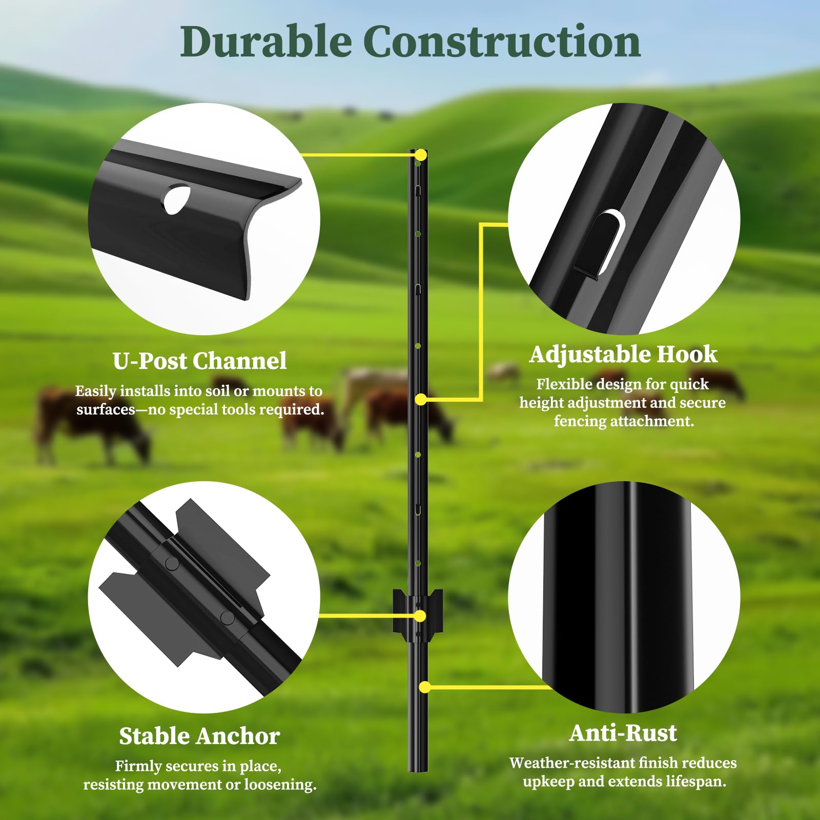 CLEASO foot plate seated in soil for reliable ground anchoring