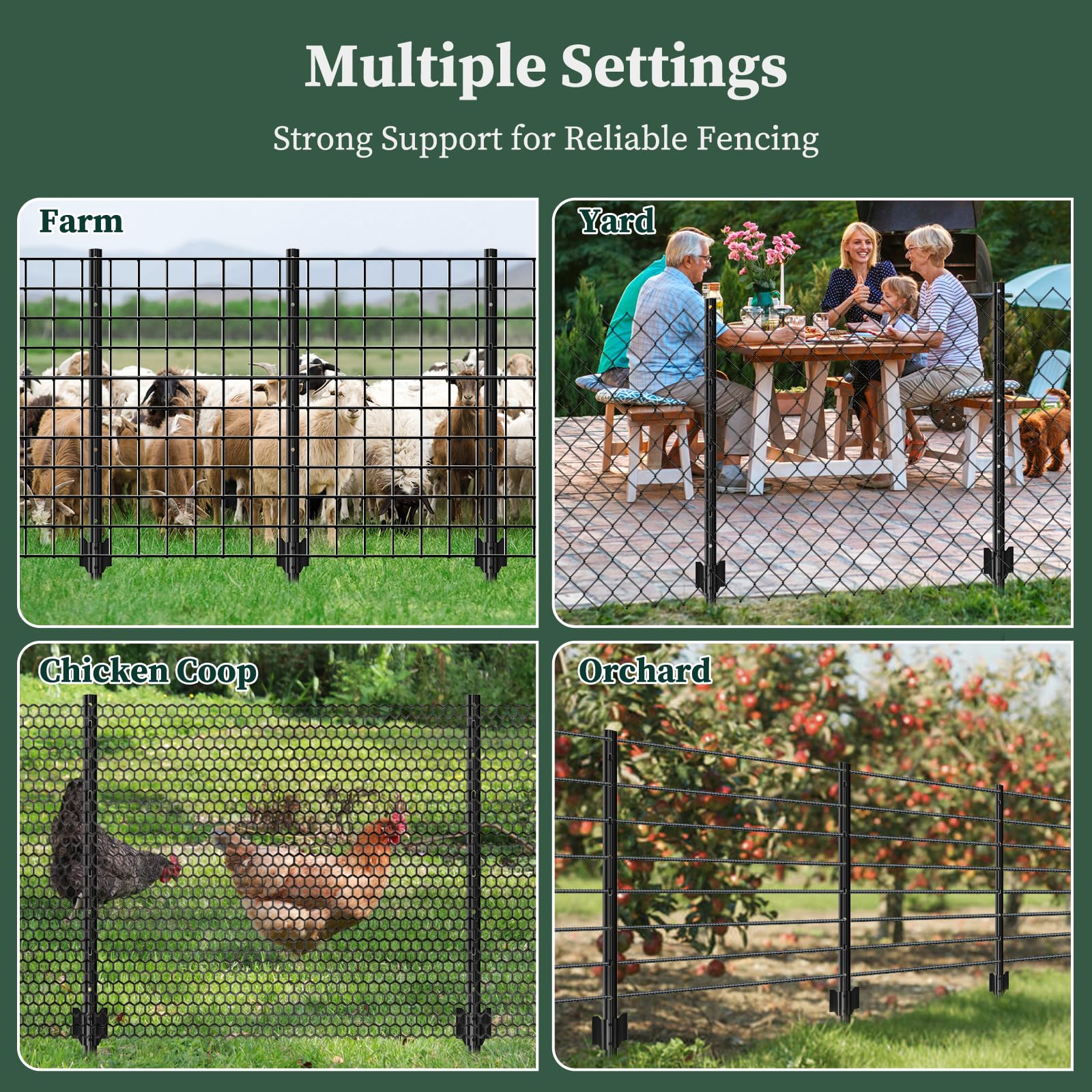 CLEASO lifestyle image of yard fencing showing durable perimeter protection