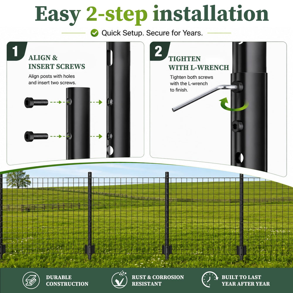CLEASO detailed u-channel and attachment tabs enabling tidy wire fastening