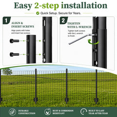 CLEASO detailed u-channel and attachment tabs enabling tidy wire fastening