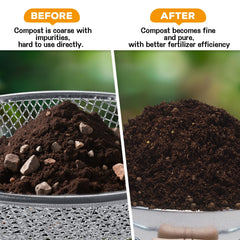 Clebay sieves stacked for compact storage and easy transport benefit