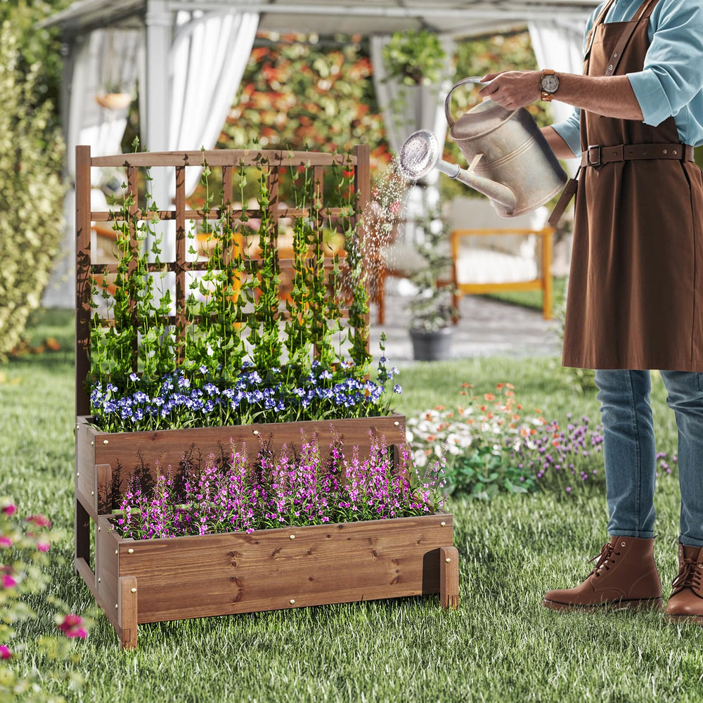 CLEEMAN hands planting herbs in planter illustrating easy access and use