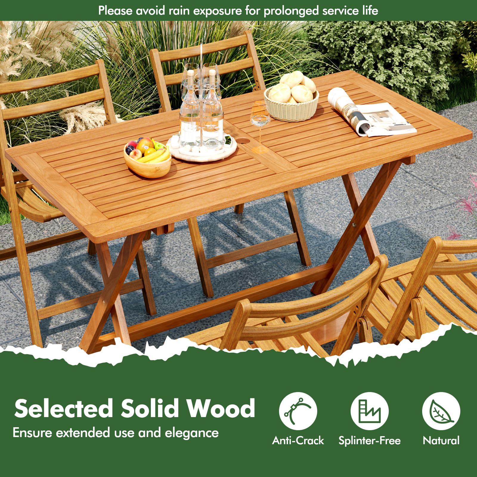 CLEEMAN size scale with chairs showing proportions and benefit: comfortable six-person seating