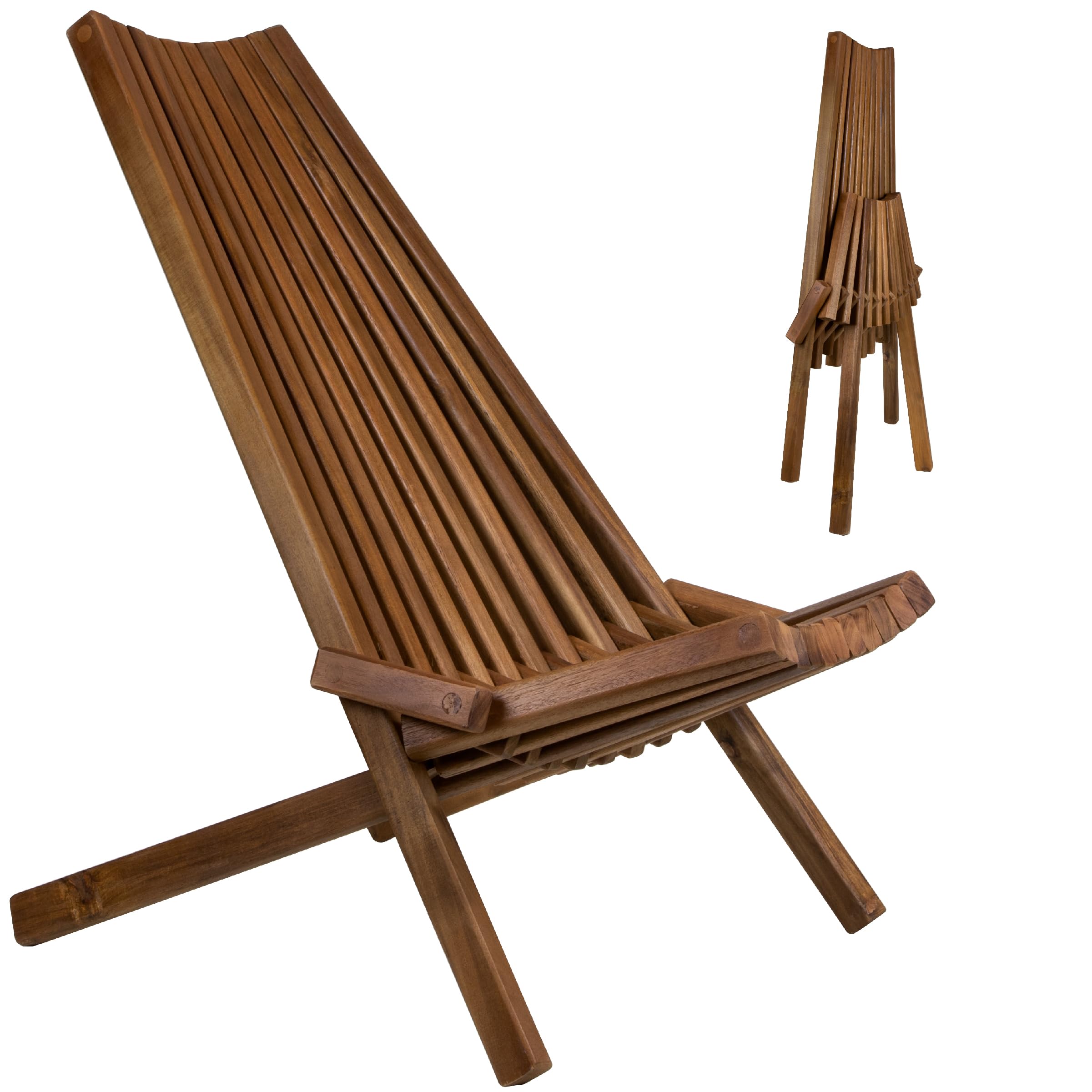 CleverMade Tamarack front view showing cinnamon finish and comfortable seat