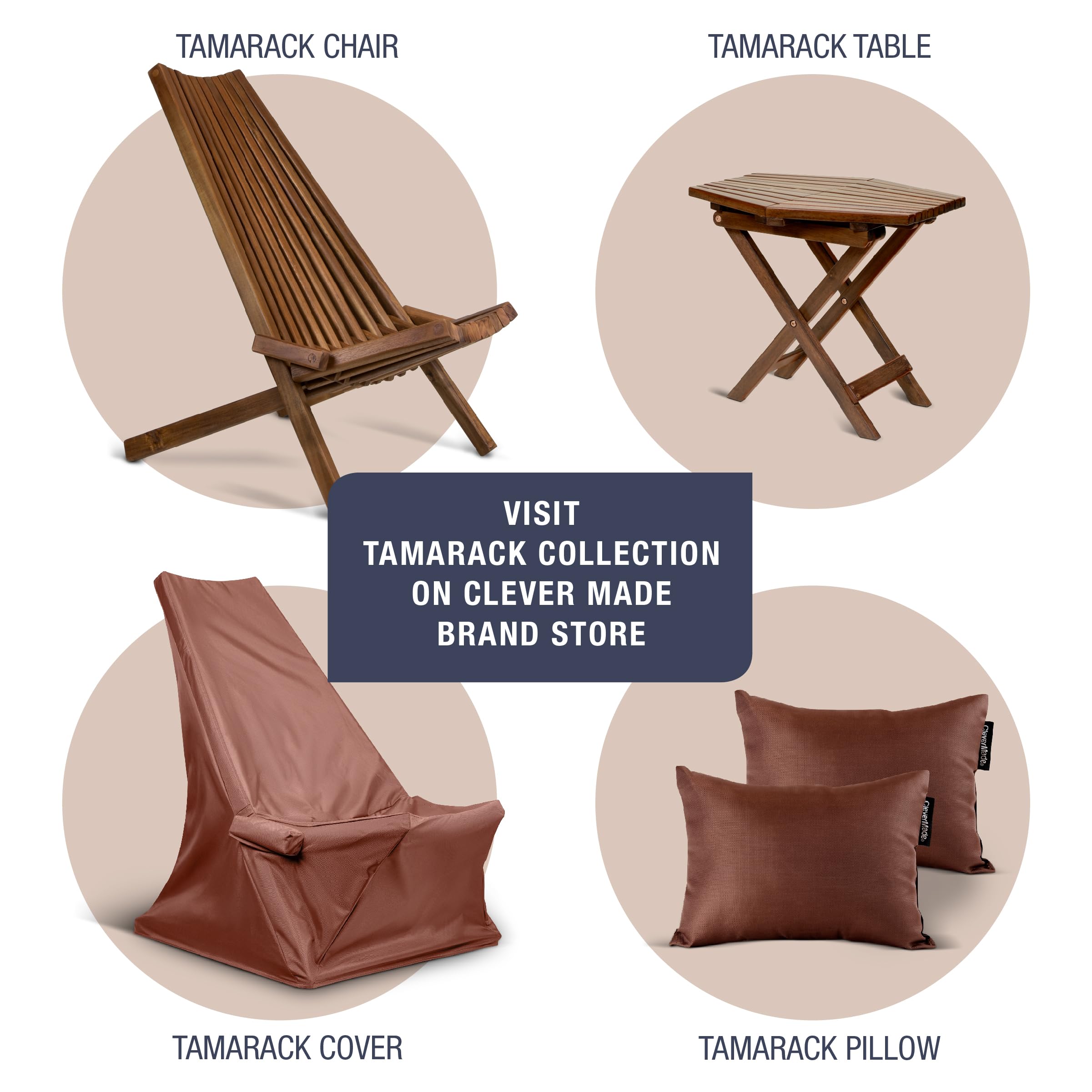 CleverMade Tamarack at beach bonfire offering portable, relaxed seating