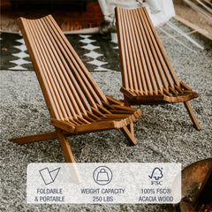 CleverMade Tamarack side profile illustrating ergonomic seat and low lounge
