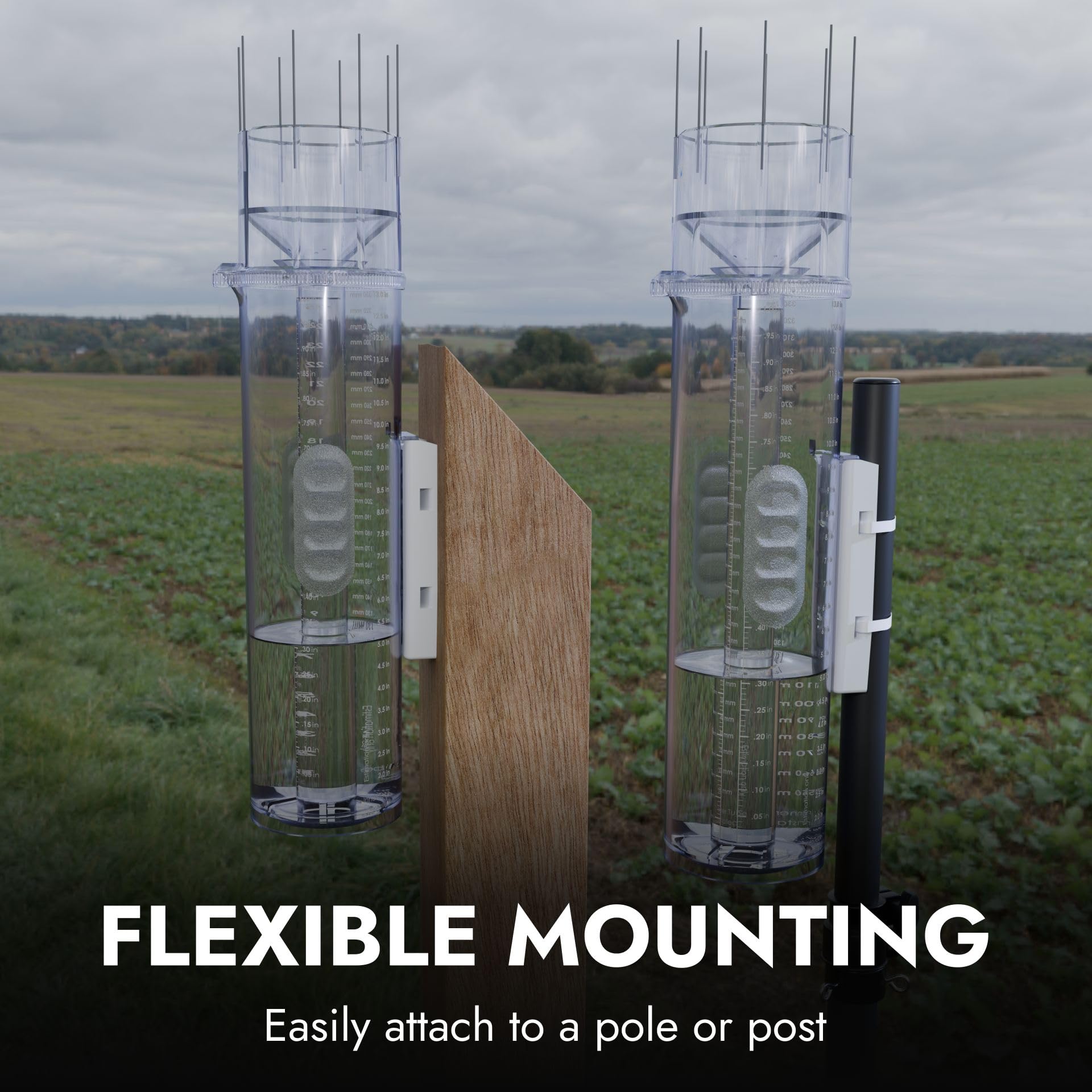 CLIMALYTIC Tropo in use on outdoor post for reliable precipitation monitoring
