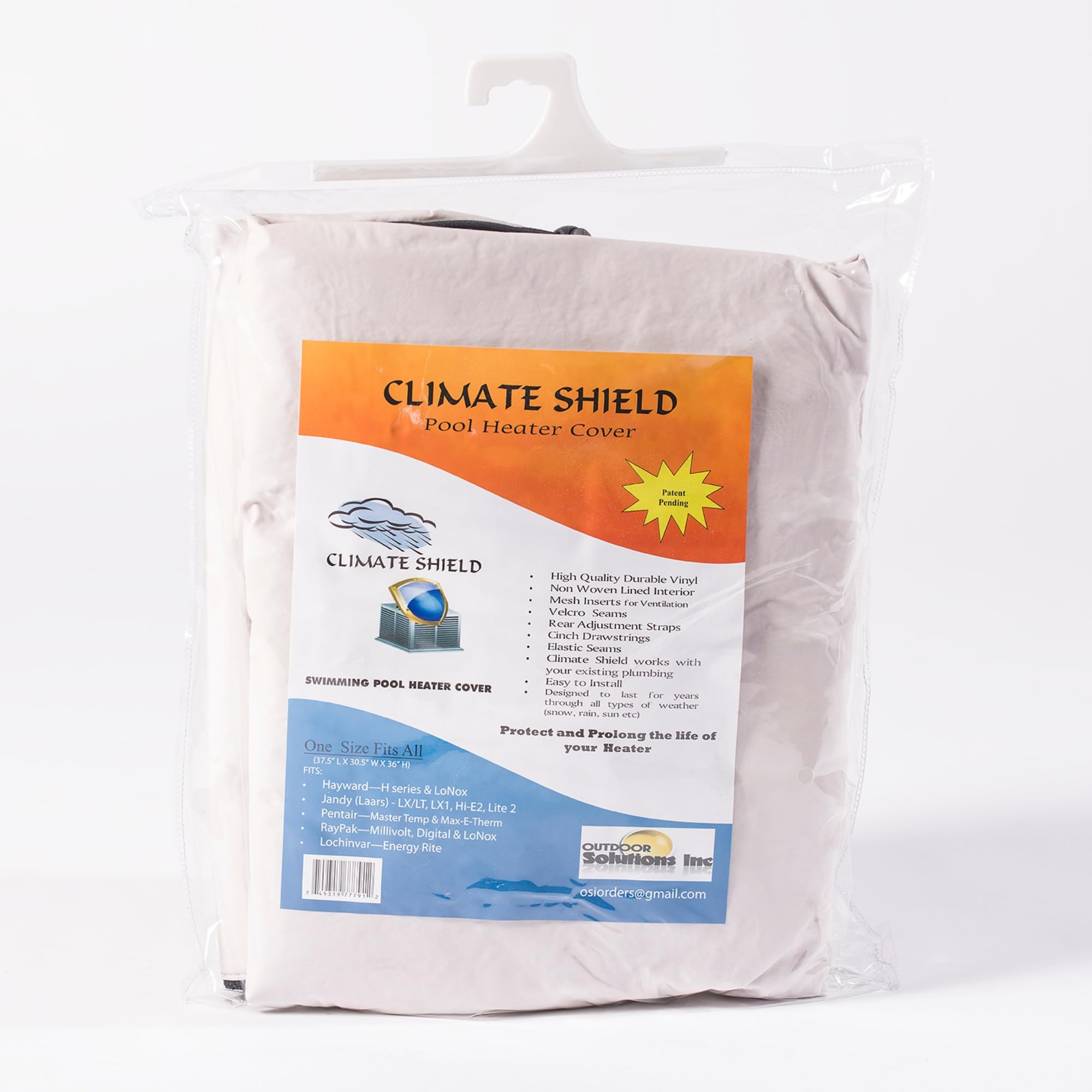 Climate Shield at poolside showing neat, protected equipment and curb appeal
