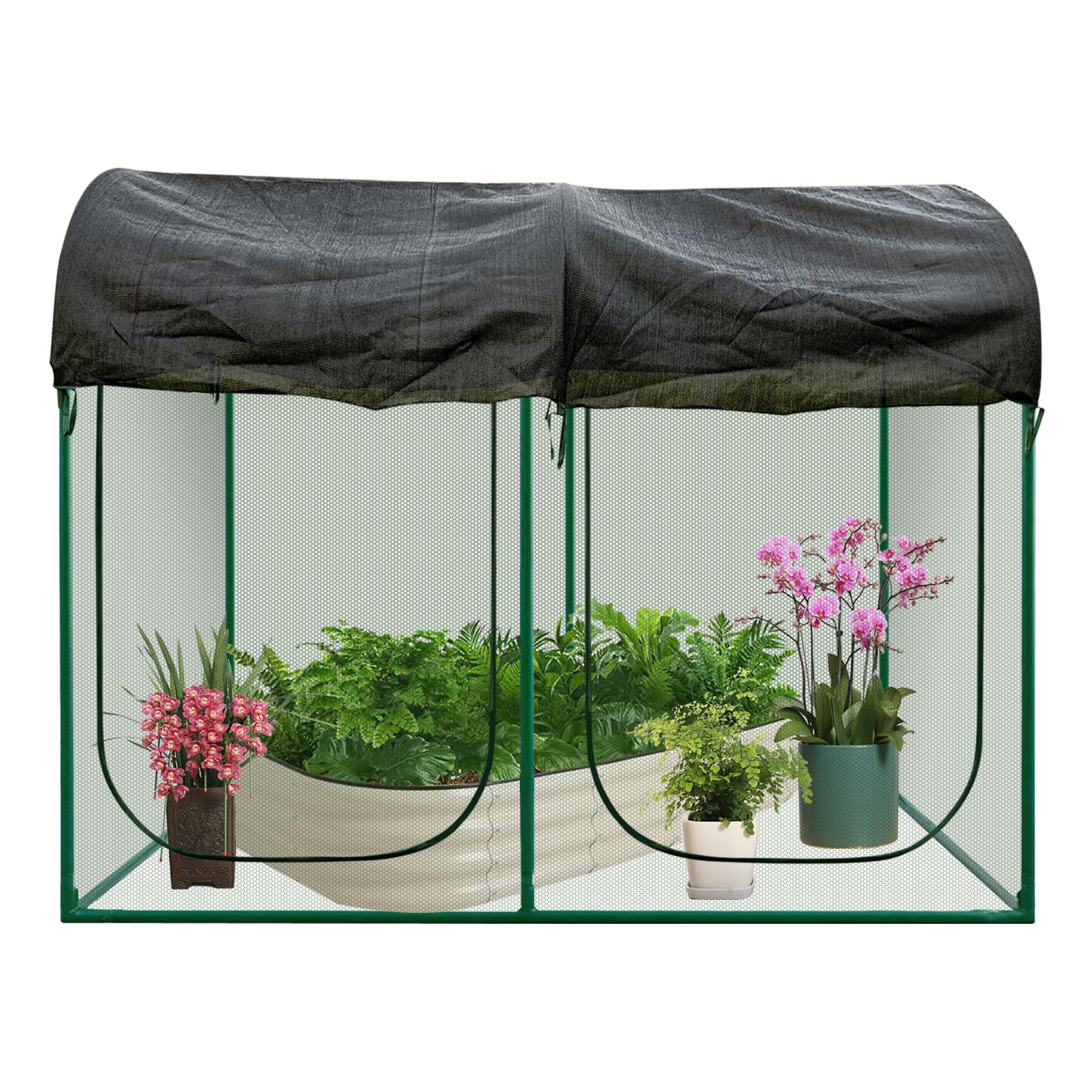CLOCAL front view of full crop cage showing coverage and protection benefit