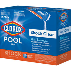 Clorox Pool&Spa front packaging showing clear water benefit