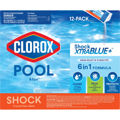 Clorox Pool&Spa front packaging showing product name and 12-pack benefit
