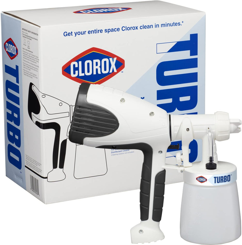 Clorox Turbo Power Sprayer front view showing compact design and easy handling benefit