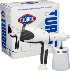 Clorox Turbo Power Sprayer front view showing compact design and easy handling benefit