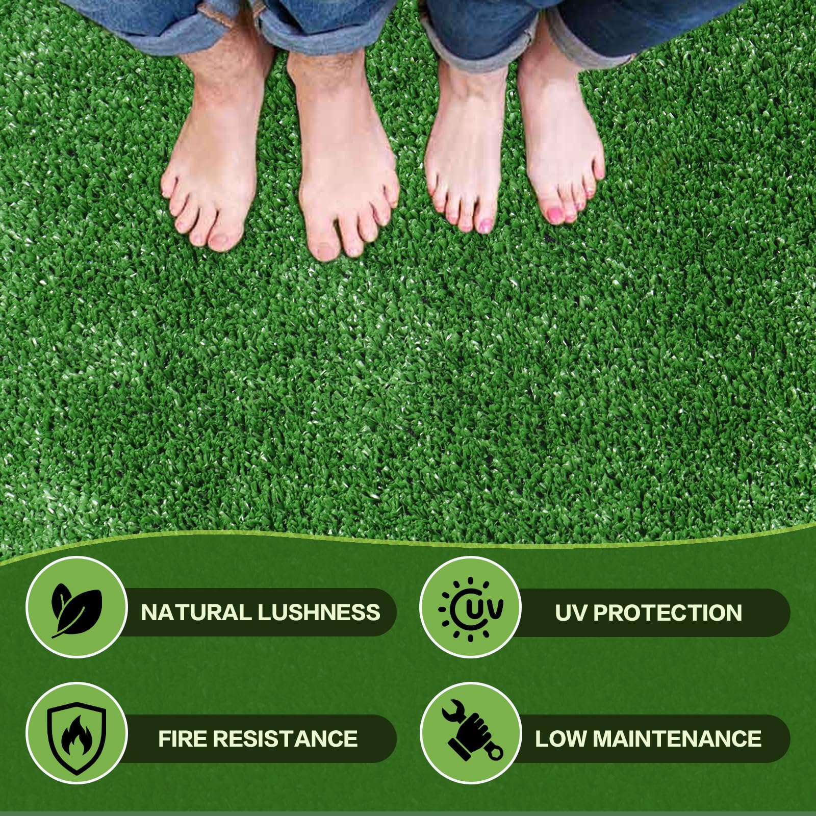 FREADEM close-up of synthetic fiber texture, soft cushioned surface benefit