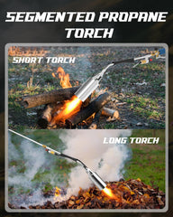 Clozpleax long torch in standing use for comfortable upright weed control