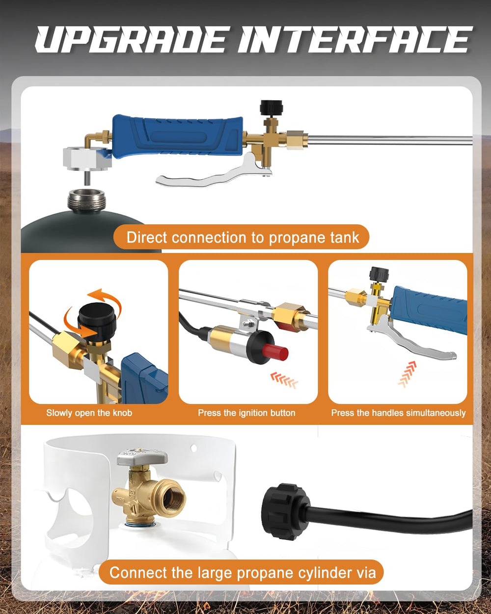 Clozpleax short torch in hand for compact ignition and easy handling