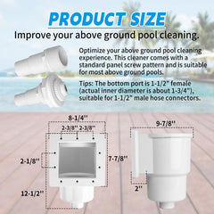 CLSR2U skimmer faceplate closeup showing fitment and durable finish benefit