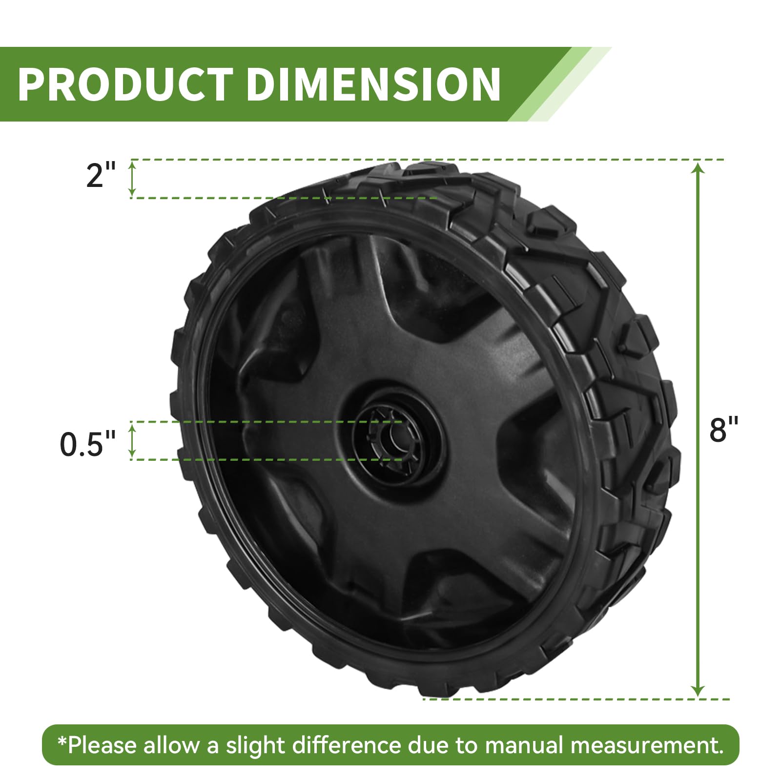 CLSR2U wheel front face showing hub for secure mounting benefit
