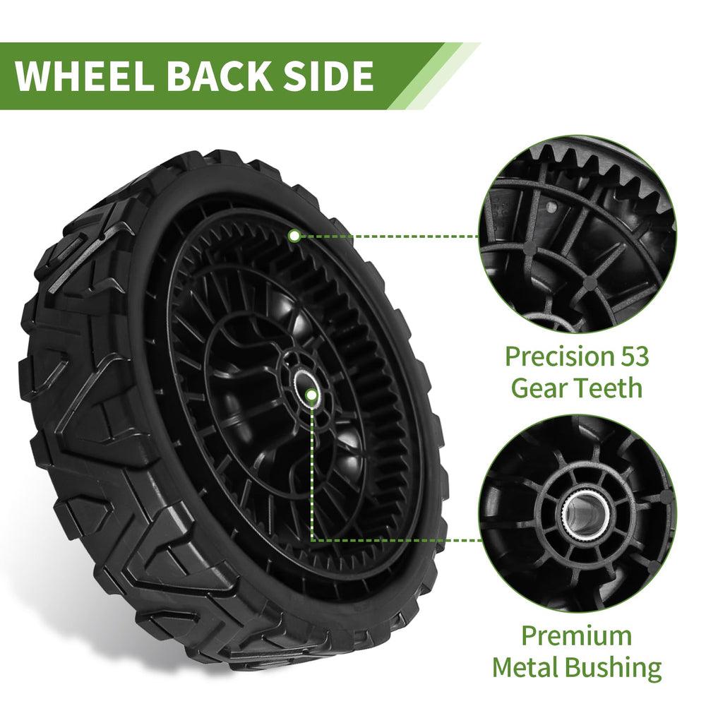 CLSR2U wheel mounted on axle demonstrating direct bolt-on replacement