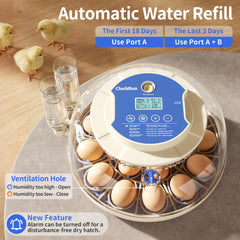 CluckRun external water bottle auto-refill for steady humidity control